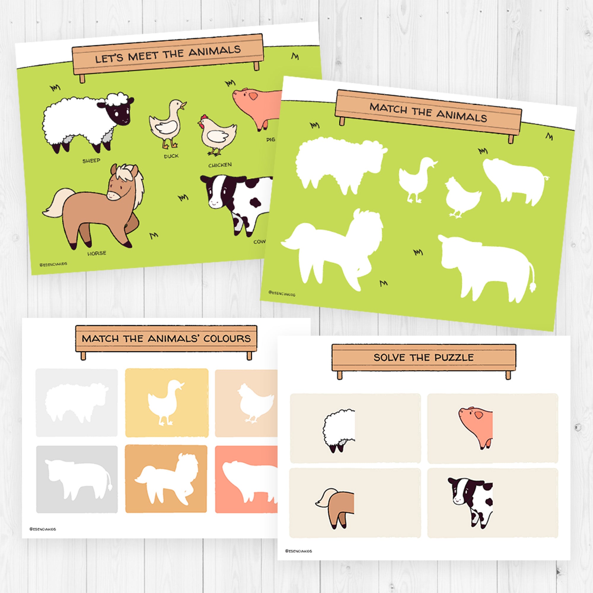 Farm Animals Busy Book | Preschool Toddler Busy Books, preschool printable activity book, Montessori learning